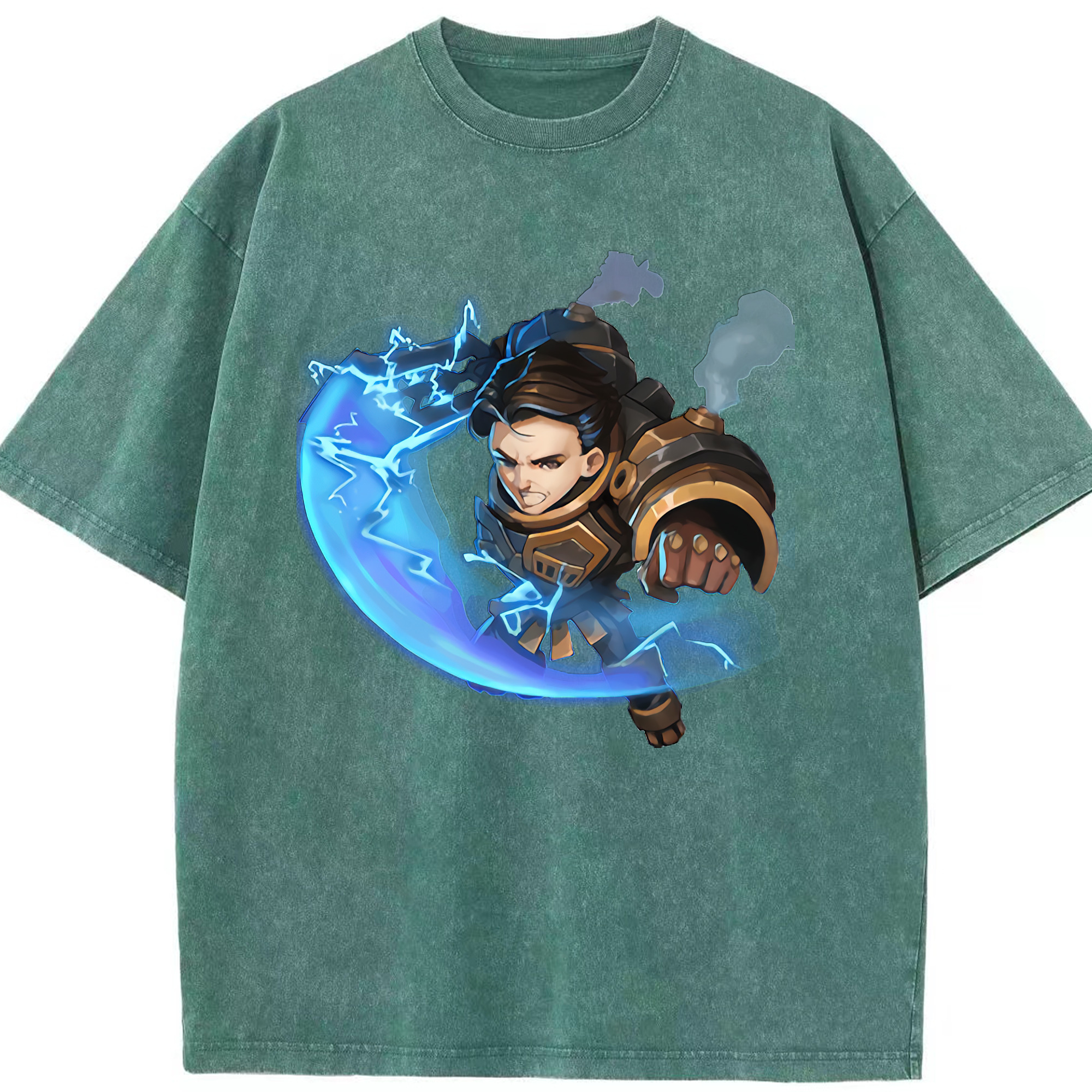 リーグ・オブ・レジェンド League of Legends LOL 綿100% ヴィンテージ風 半袖Tシャツ（フロントプリント）